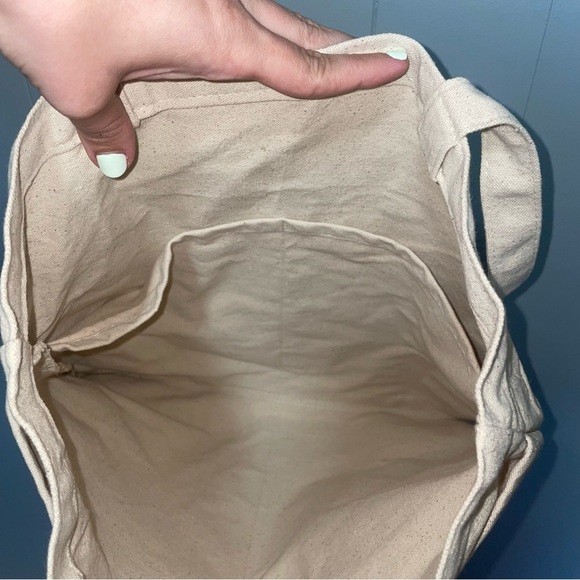 Christy Dawn Regenerative Revolution Canvas Tote Bag Cream and Brown - Picture 5 of 5